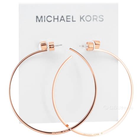 michael kors large whisper hoop earrings|Michael Kors stud earrings silver.